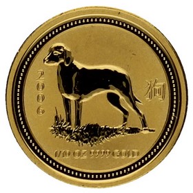 Moneda Australia 15 Dollars Año del Perro Oro 2006 1/10oz