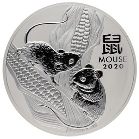 Moneda Australia 30 Dollars Año del ratón Plata 2020 1.000g