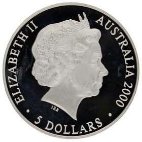 Moneda Australia 5 Dollars Juegos Olímpicos Sidney 2000 Plata 2000 1oz