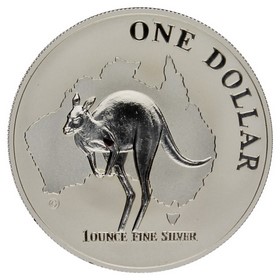 Moneda Australia 1 Dollar Canguro Plata 2000 1oz