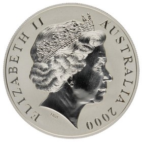 Moneda Australia 1 Dollar Canguro Plata 2000 1oz