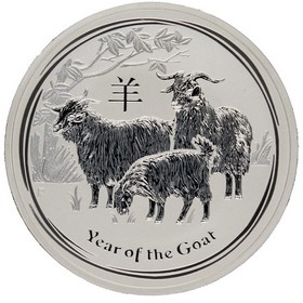 Moneda Australia 1 Dollar Año de la cabra Plata 2015 1oz