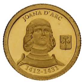 Moneda Andorra 1 Diner Joana D'Arc Oro 2012 1/2g