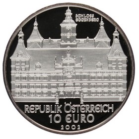 Moneda Austria 10 Euros Johannes Kepler Plata 2002 16g