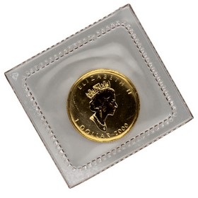 Moneda Canadá 1 Dollar Maple Leaf Oro 2000 1/20oz
