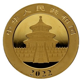 Moneda China 500 Yuans Panda Oro 2022 30g