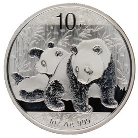 Moneda China 10 Yuans Panda Plata 2010 1oz