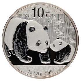 Moneda China 10 Yuans Panda Plata 2011 1oz