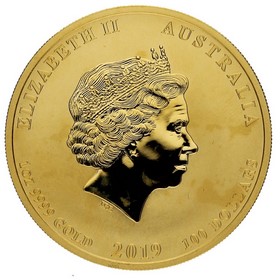 Moneda Australia 100 Dollars Year of the Pig Oro 2019 1oz
