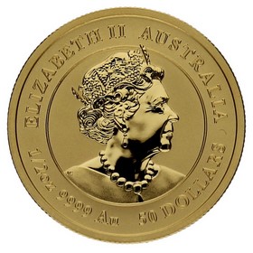 Moneda Australia 50 Dollars Año del Buey Oro 2021 1/2oz