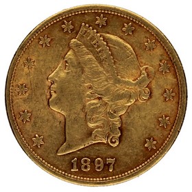 Moneda Estados Unidos 20 Dollars Double Eagle Oro 1897 33,37g