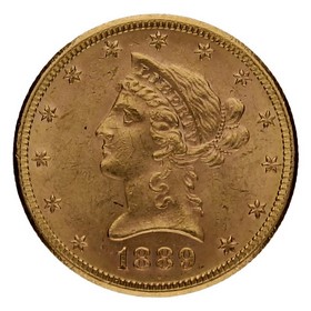 Moneda Estados Unidos 10 Dollars Eagle Oro 1889 16,70g