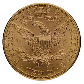 Moneda Estados Unidos 10 Dollars Eagle Oro 1889 16,70g