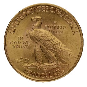 Moneda Estados Unidos 10 Dollars Indian Head Oro 1911 16,71g