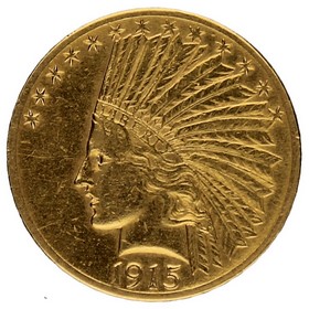 Moneda Estados Unidos 10 Dollars Indian Head Oro 1915 16,68g