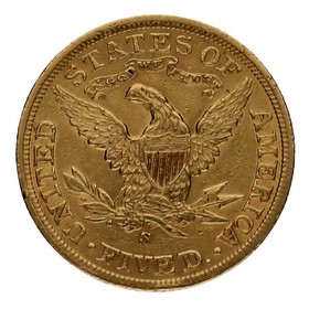 Moneda Estados Unidos 5 Dollars Half Eagle Oro 1903 8,32g