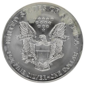 Moneda Estados Unidos 1 Dollar American Eagle Coloreada Blanco/Verde Plata 2002 1oz