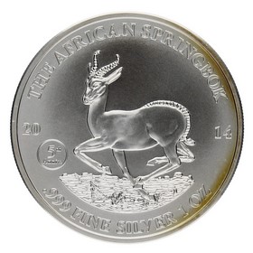 Moneda Gabón 1000 Francos CFA Gacela Africana Plata 2014 1oz