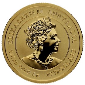 Moneda Australia 25 Dollars Año del Tigre Oro 2022 1/4oz