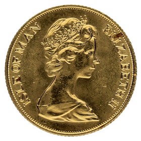 Moneda Isla de Man Soberano Oro 1973 7,98g