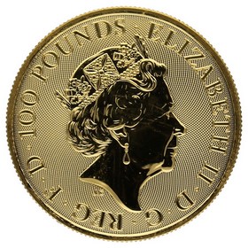 Moneda Reino Unido 100 Pounds White Lion of Mortimer Oro 2020 1oz