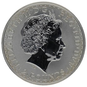 Moneda Reino Unido 2 Pounds Britannia Plata 1999 1oz