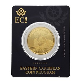 Moneda Antigua y Barbuda 10 Dólares Rumrunner Oro 2020 1oz