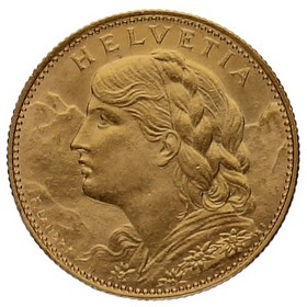 Moneda Suiza 10 Francos Oro 1915 B-Berna 3,22g