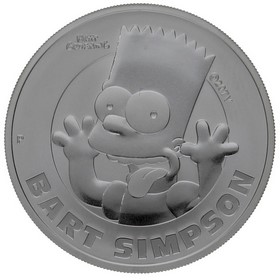 Moneda Tuvalu 1 Dólar Bart Simpson Plata 2022 1oz