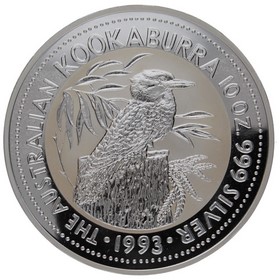Moneda Australia 10 Dólares Kookaburra Plata 1993 10oz