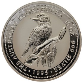 Moneda Australia 10 Dólares Kookaburra Plata 1995 10oz