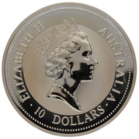 Moneda Australia 10 Dólares Kookaburra Plata 1995 10oz
