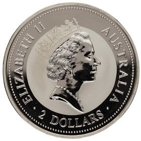 Moneda Australia 2 Dólares Kookaburra Plata 1994 2oz