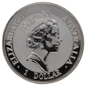 Moneda Australia 1 Dólar Kookaburra Plata 1992 1oz