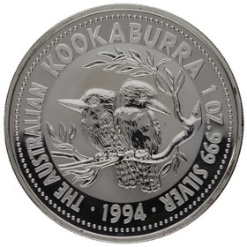Moneda Australia 1 Dólar Kookaburra Plata 1994 1oz