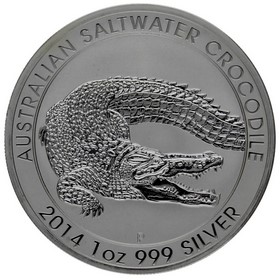 Moneda Australia 1 Dólar Cocodrilo de Australia Plata 2014 1oz