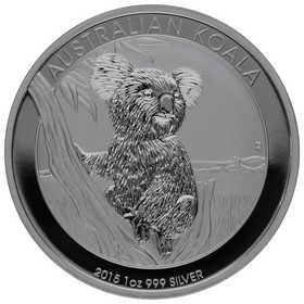 Moneda Australia 1 Dólar Koala Plata 2015 1oz