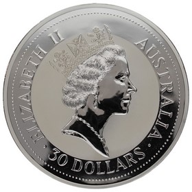 Moneda Australia 30 Dólares Kookaburra Plata 1993 1Kg