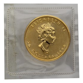 Moneda Canadá 20 Dólares Oro 1990 1/2oz