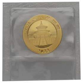 Moneda China 200 Yuanes Panda 40 Años Oro 2022 15g