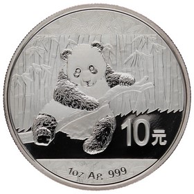 Moneda China 10 Yuanes Panda Plata 2014 1oz