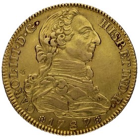 Moneda 4 Escudos  Oro 1787 M-Madrid DV 13,47g