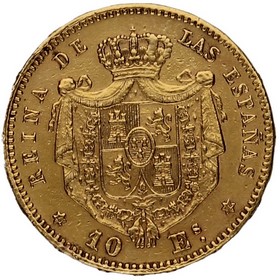 Moneda 10 Escudos Oro 1868 *-Madrid 8,38g