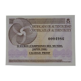 Moneda 10 Euros Campeones del Mundo Baloncesto-Japón 2006 Plata 2006 Madrid 27g