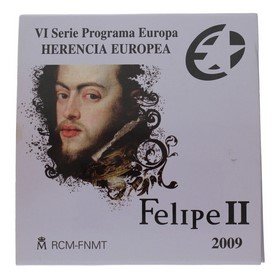 Moneda 10 Euros Felipe II Plata 2009 Madrid 27g