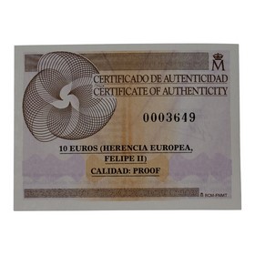 Moneda 10 Euros Felipe II Plata 2009 Madrid 27g