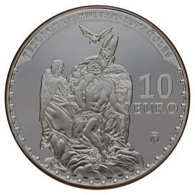 Moneda 10 Euros Expolio de Cristo y La Trinidad Plata 2014 Madrid 27g