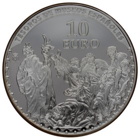 Moneda 10 Euros La Serpiente de metal y Sir Endymion Porter y Anton van Dyck Plata 2014 Madrid 27g