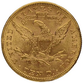 Moneda Estados Unidos 10 Dólares Coronet Head Oro 1894 Philadelphia 16,72g
