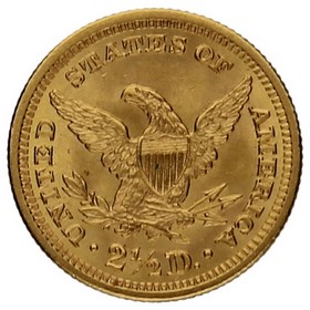 Moneda Estados Unidos 2½ Dólares Coronet Head Oro 1907 Philadelphia 4,17g